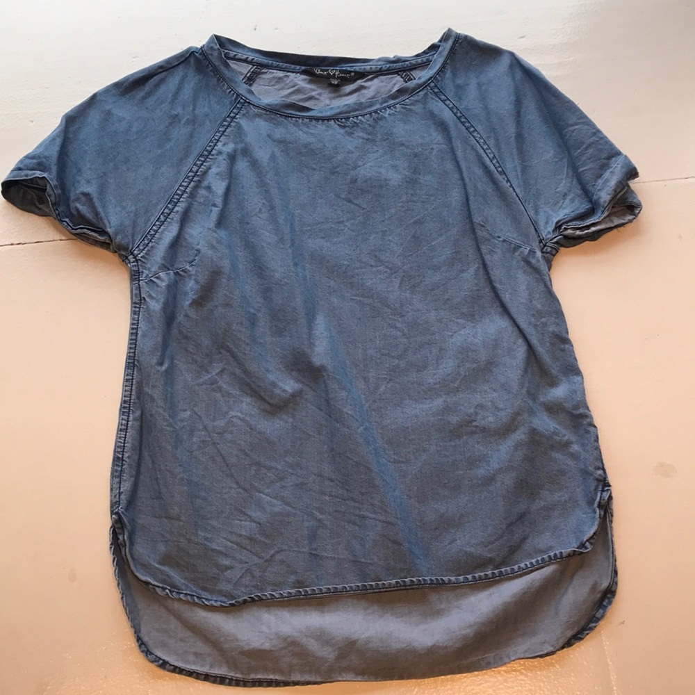 Velvet Heart Chambray Top